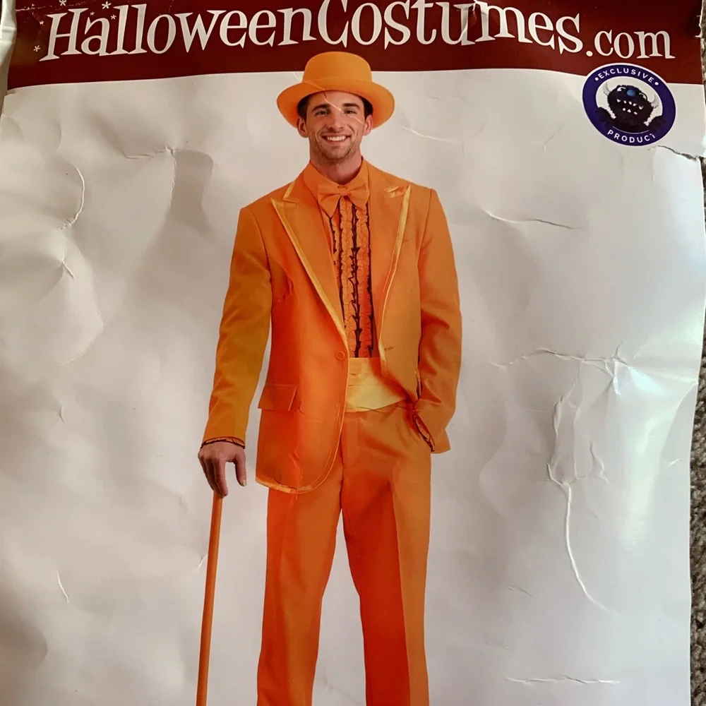 Orange tuxedo adult costume